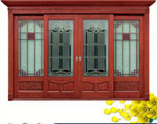 ประเทศจีน Red  Carve patterns solid Wooden Automatic telescoping sliding doors บริษัท