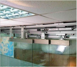 ประเทศจีน Office building commercial Telescopic Sliding Door 3*100kgs - 6*100kgs 120W Motor โรงงาน